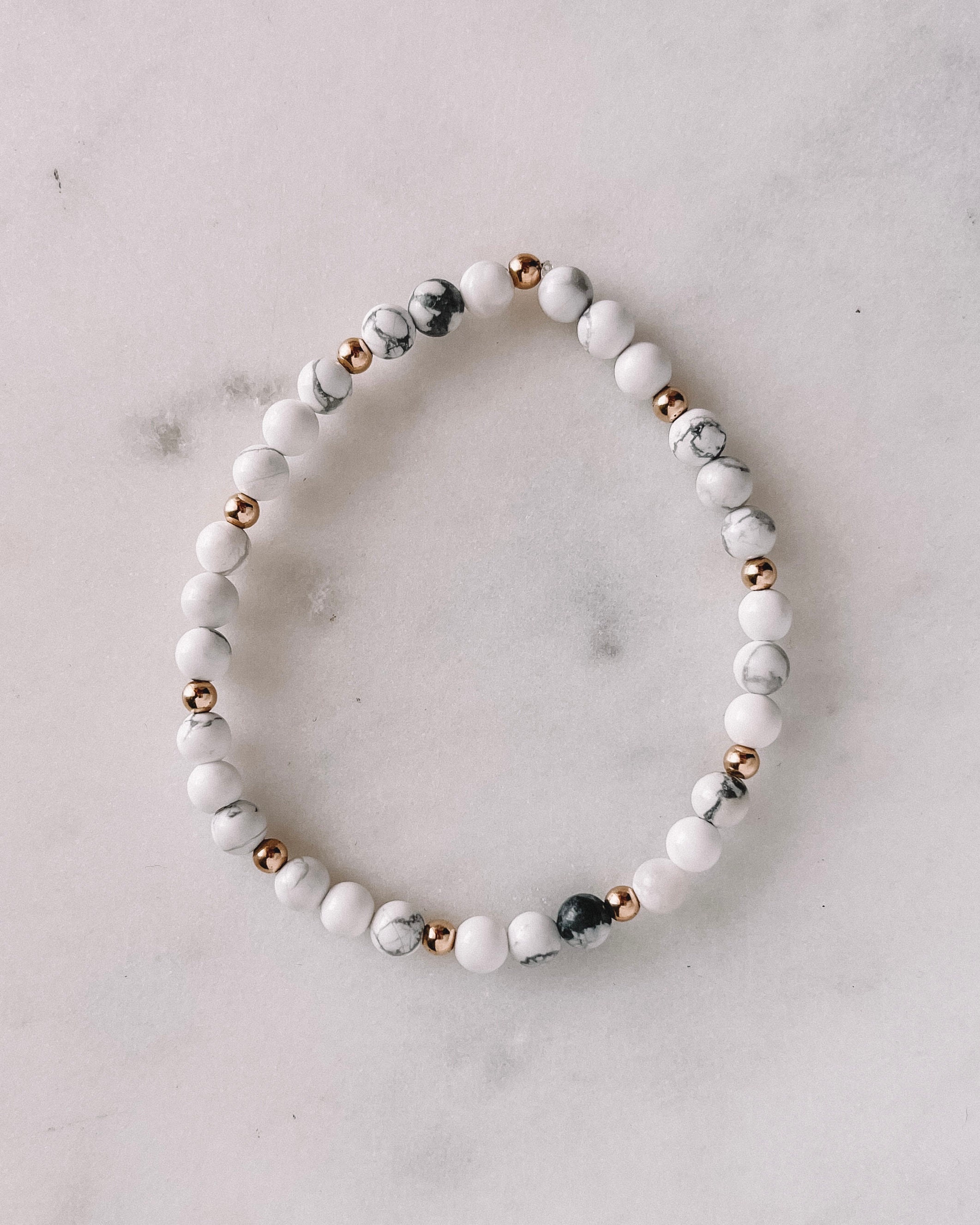Grey Semi-Precious Stone Bracelet