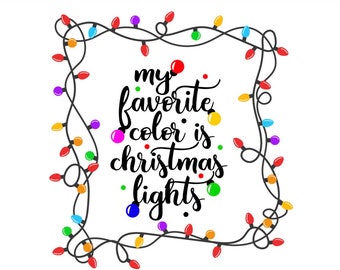 My favorite color is Christmas lights tumbler