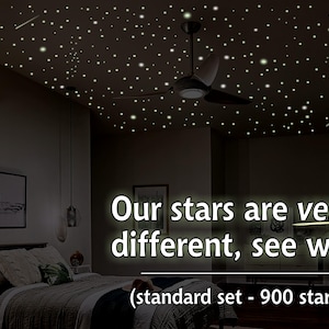 Free Same Day Shipping! THE most  luminous Glow In The Dark Ceiling Stars available. The only 10hr glow stars available anywhere/ 900 shapes