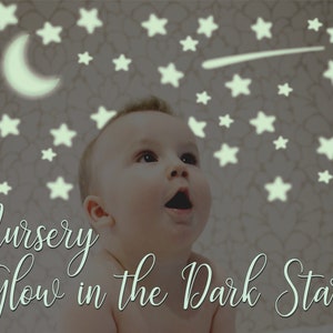 FREE SAME DAY Shipping!! Nursery Glow Stars, Glow In The Dark Ceiling Stars for Baby nursery, Toddlers Room decor, Perfect Stocking stuffer!