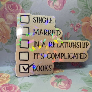 Relationship With Books Sticker