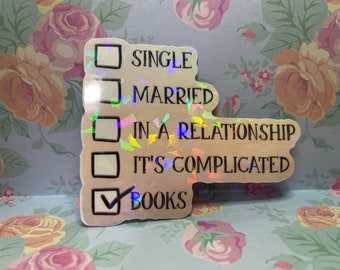 Relationship With Books Sticker