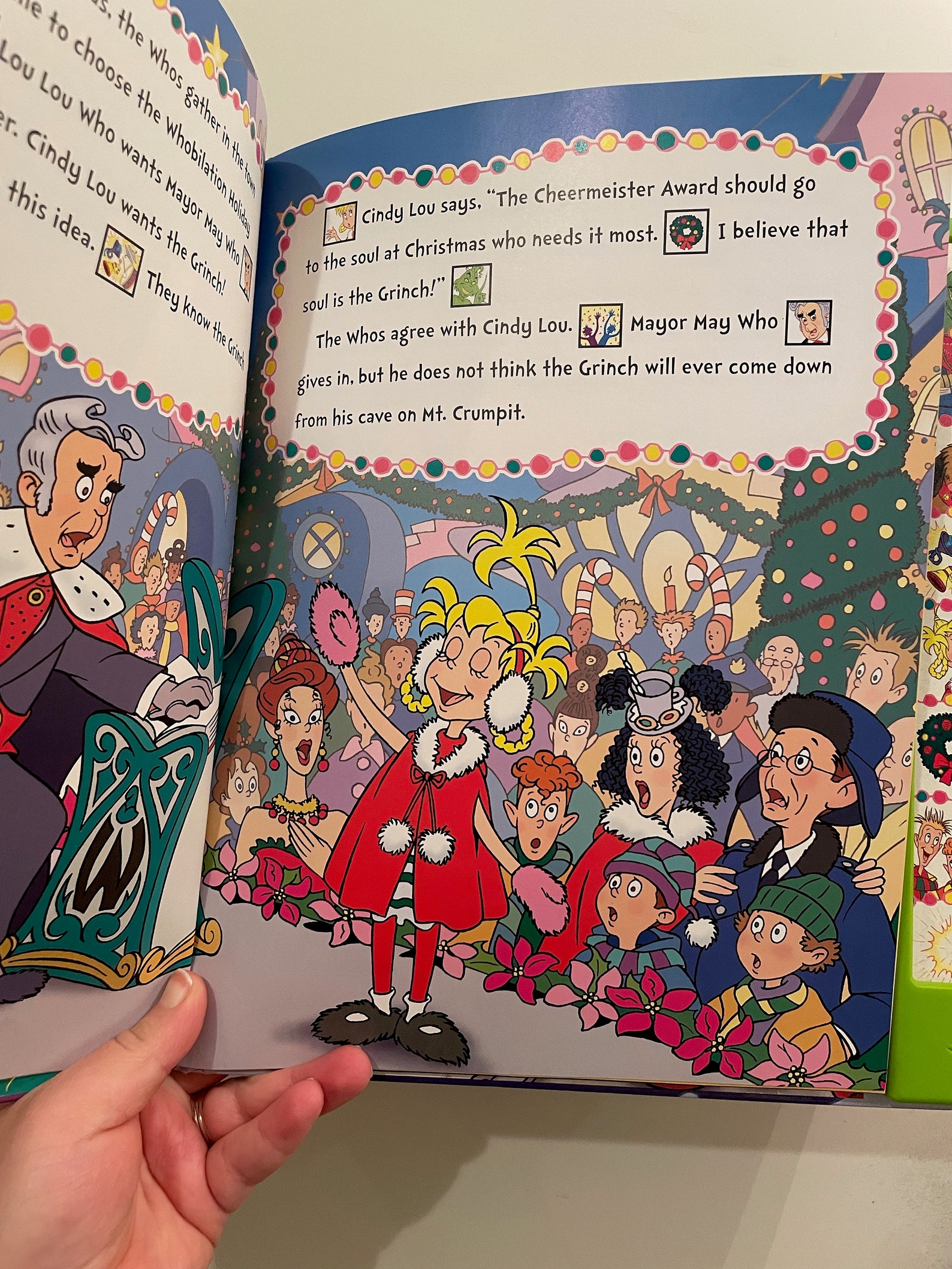 WORKING Dr. Seuss How the Grinch Stole Christmas Play a Sound Hardcover