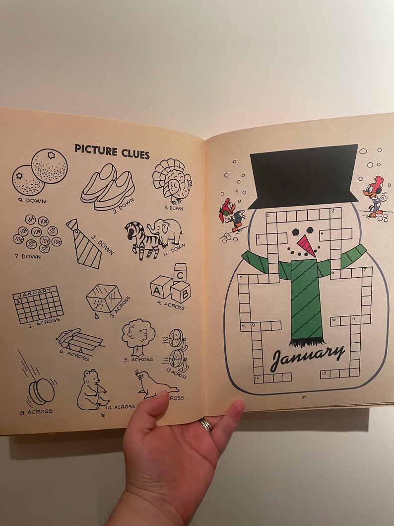 Walter Lantz Woody Woodpecker Crossword Puzzle Grades 456 Etsy