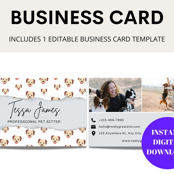 Pet Boarding Business Card Etsy