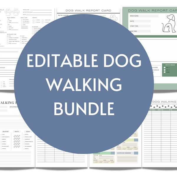 Dog Walking Forms - Etsy