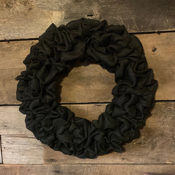 Plain Burlap Wreath, Plain Black Burlap Wreath, Plain Burlap, Burlap, Burlap Wreath, DIY Wreath, Front Door Wreath, Candle Wreath