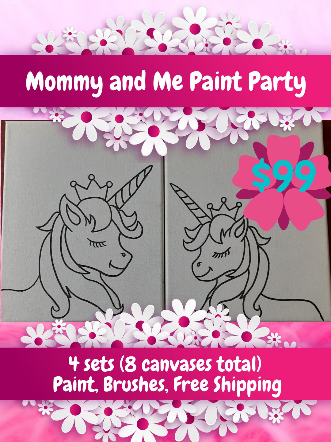DIY Mommy and Me Paint Party for 8 Etsy
