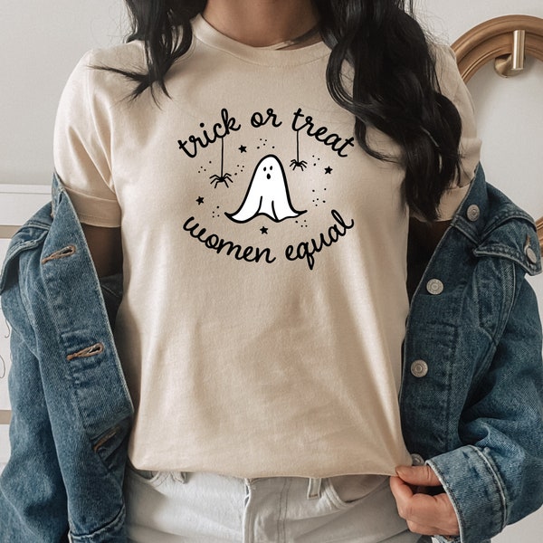 Süßes oder Saures Frauen gleich, Geschlechtergleichheit Tshirt Halloween Feminismus Frauenrechte Spooky Feminist Smash the Patriarchy Roe vrs Wade Tee