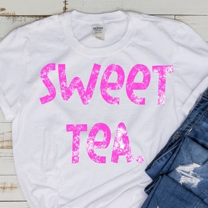 Pink Distressed Sweet Tea PNG Download, Sweet Tea PNG Digital Download, Food Love Digital Download, Sweet Tea PNG, Sweet Tea Shirt, png
