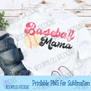 Red and Black Distressed Baseball Mama PNG, Baseball Mama PNG, Baseball Mom digital download png, Digital Download PNG file, Baseball Mama