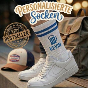 Personalisierte Socken |Name + Symbol | Individuelles logo | Bedruckte Socken | Personalisiertes Geschenk | Weihnachtsgeschenk