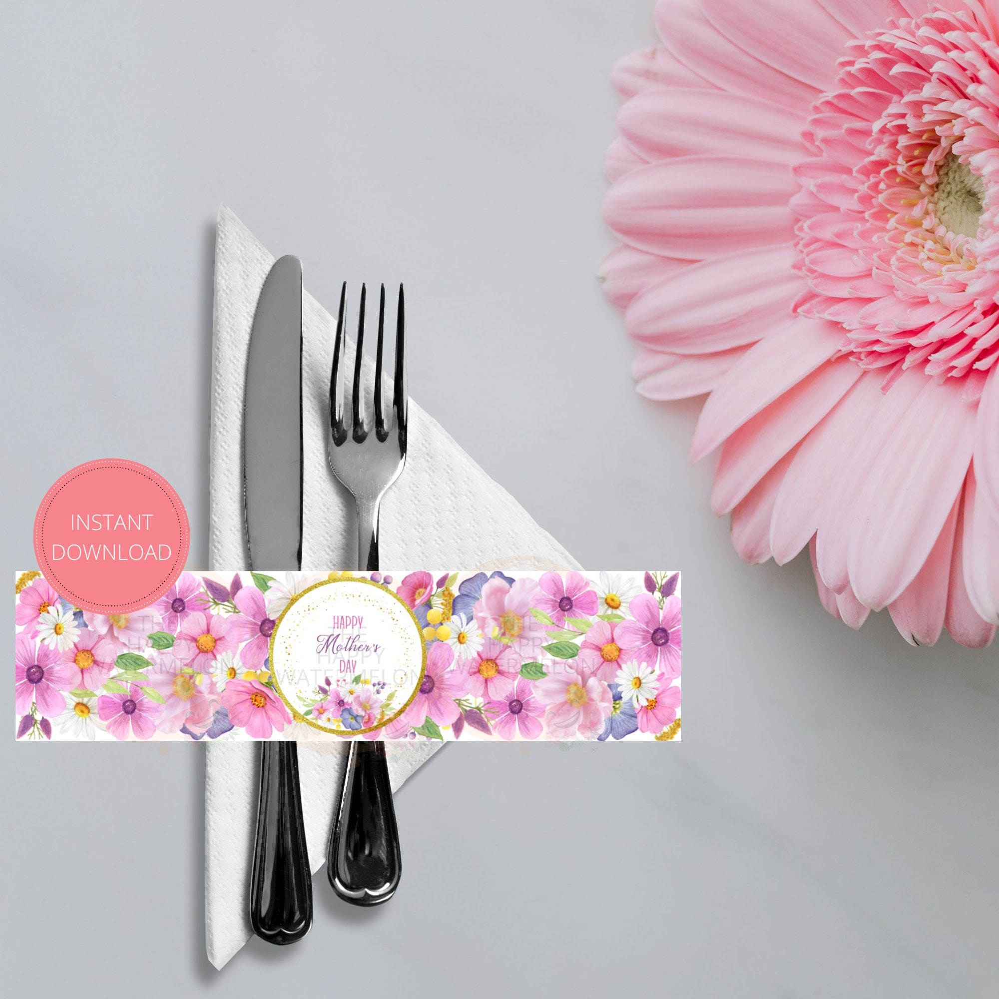 Mother S Day Printable Napkin Ring Template