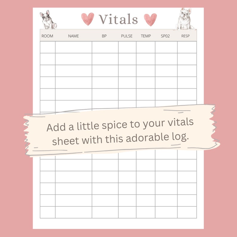 Printable Vitals Log Vitals Report Chart Vital Signs Tracking Sheet 15 Patient BP Printable Vitals Log Vitals Report Chart Vital Signs Tracking Sheet 15 Patient BP