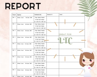 Nursing Report Sheet LTC