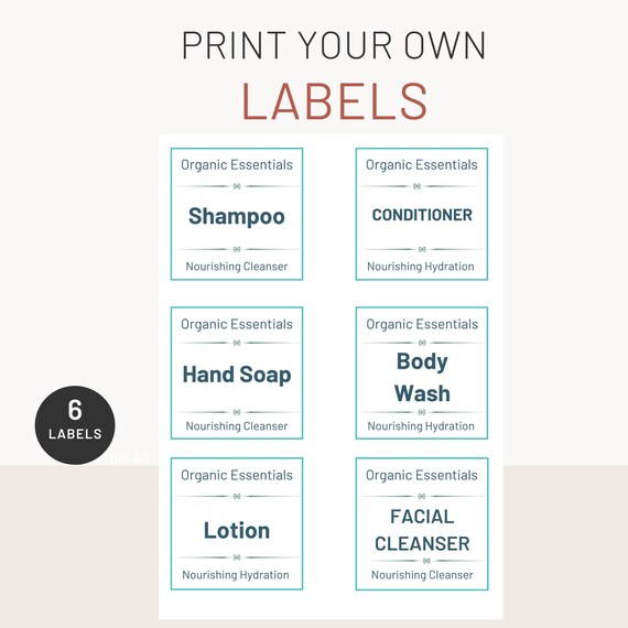 Printable Bath Product Labels Etsy