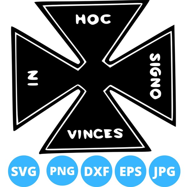 In Hoc Signo Vinces - Maltese Cross, SVG file for Cricut Maker