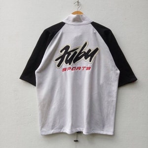 Vintage Fubu Sports Sweater Track Short Sleeve Embroidery Big Logo