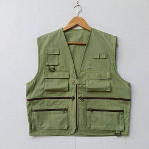Vintage Techwear Taktische Weste für Herren, Outdoor Multi Taschen Weste Jacke, Outdoor Taktische Weste, COS Schutzausrüstung, Geschenk für Ihn