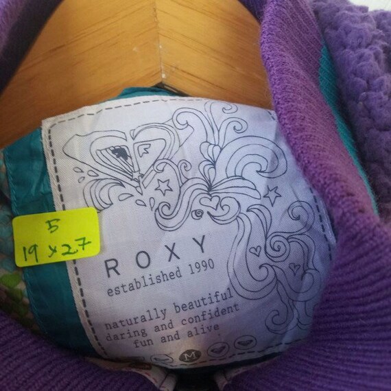 Medium, Roxy Wool Blend Zip-Up Hoodie Jacket, Pur… - image 4