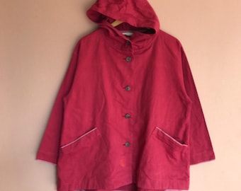 Buschi Apple House Vintage Denim Blends Baggy Jacke Hoodie Lässige locker sitzende Jeansjacke für urbane Mode Frauen