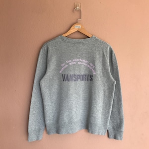 Medium, Vintage Vansports Ladies Sweater, Women&#39;s Athletic Casual Wear, Retro Sportswear, Grey Sweater, Perfect for Casual and Sporty Looks