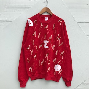 Sudadera roja vintage de la hermandad Delta Sigma Theta, diseño abstracto, ropa con letras griegas, talla mediana para adultos