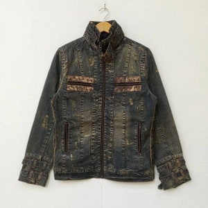 Vintage in the Attic Homme Denim Jacket,large Size,jean Jacket 