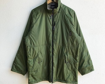 Vintage Pertex Kearney House Puffy Green Jacket Zip Up Windbreaker Thinsulate Insulation Warm Jacket Outdoor Size L