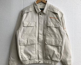 Chaqueta bomber táctica vintage de marca japonesa, forrada de lana (talla grande)