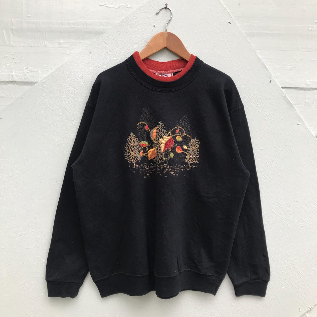 Vintage Floral Prints Casual Long Sleeve Zip Sweatshirt main image 1