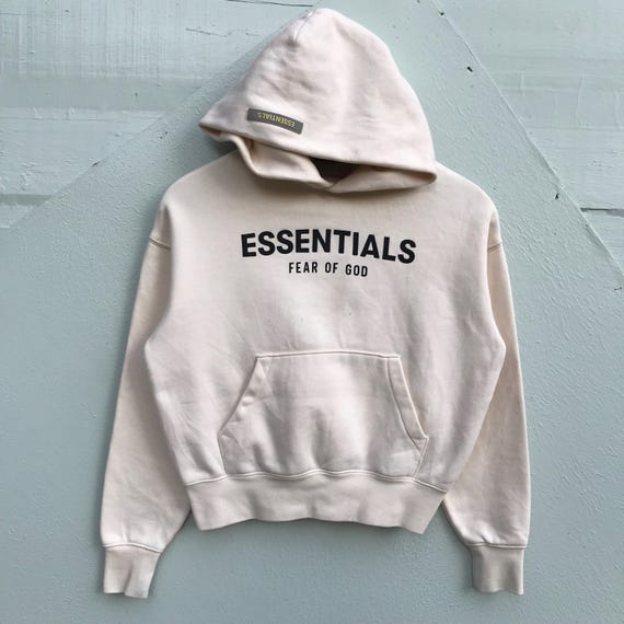 ESSENTIALS フーディー クリーム色 Sサイズ、フィアオブゴッド