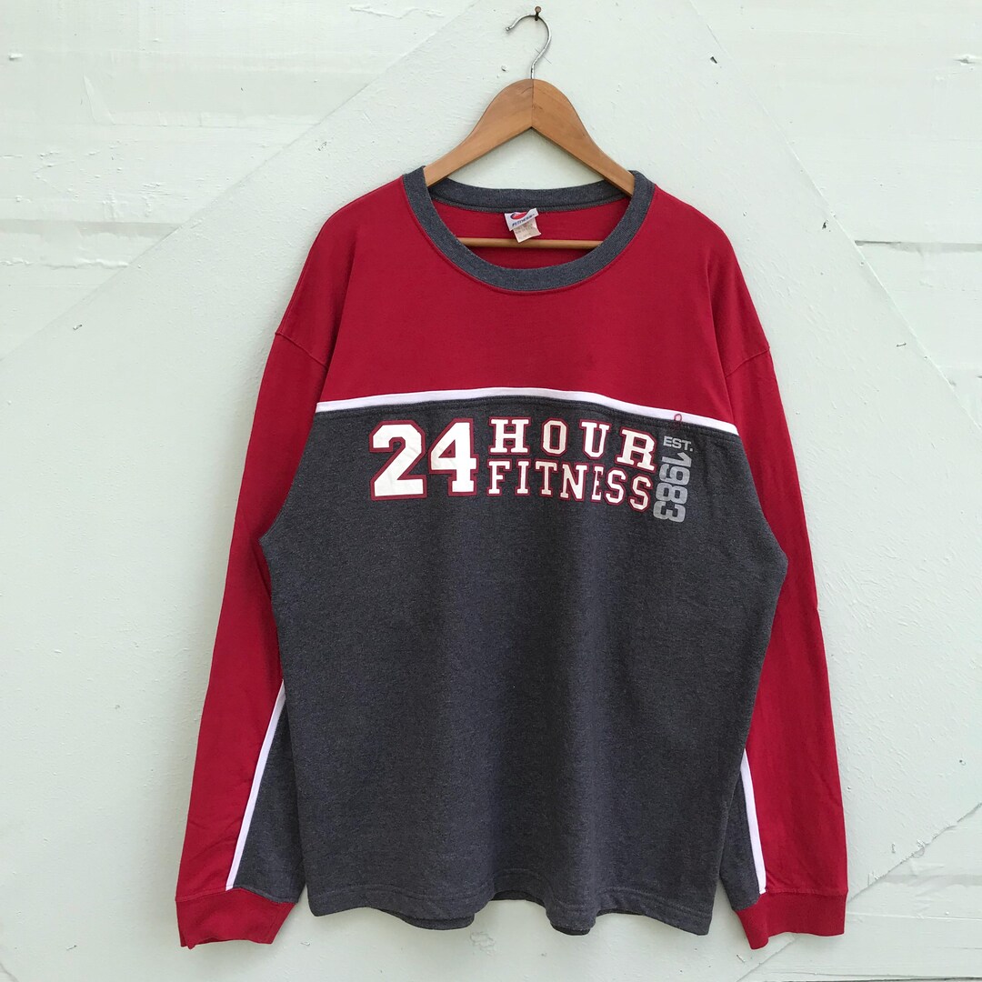 Retro Sweat Performance Vintage 24 Hour Fitness Sweatshirt, Retro 90s/00s Gym Aesthetic, Xlarge ...