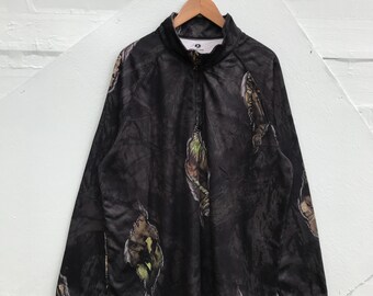 XLarge, Vintage Camo 1/4 Zip Pullover, Realtree Hunting Jacket, Mossy Oak Outdoor Gear, Lightweight Sweater, Tactical Workwear Streetwear