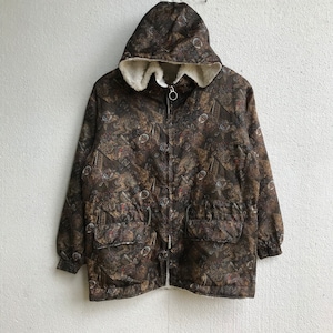 Vintage Paisley Design Art Sustainable Fashion, Wool-Lined Paisley Jacket, Retro Stylish Winter Wear Size Medium