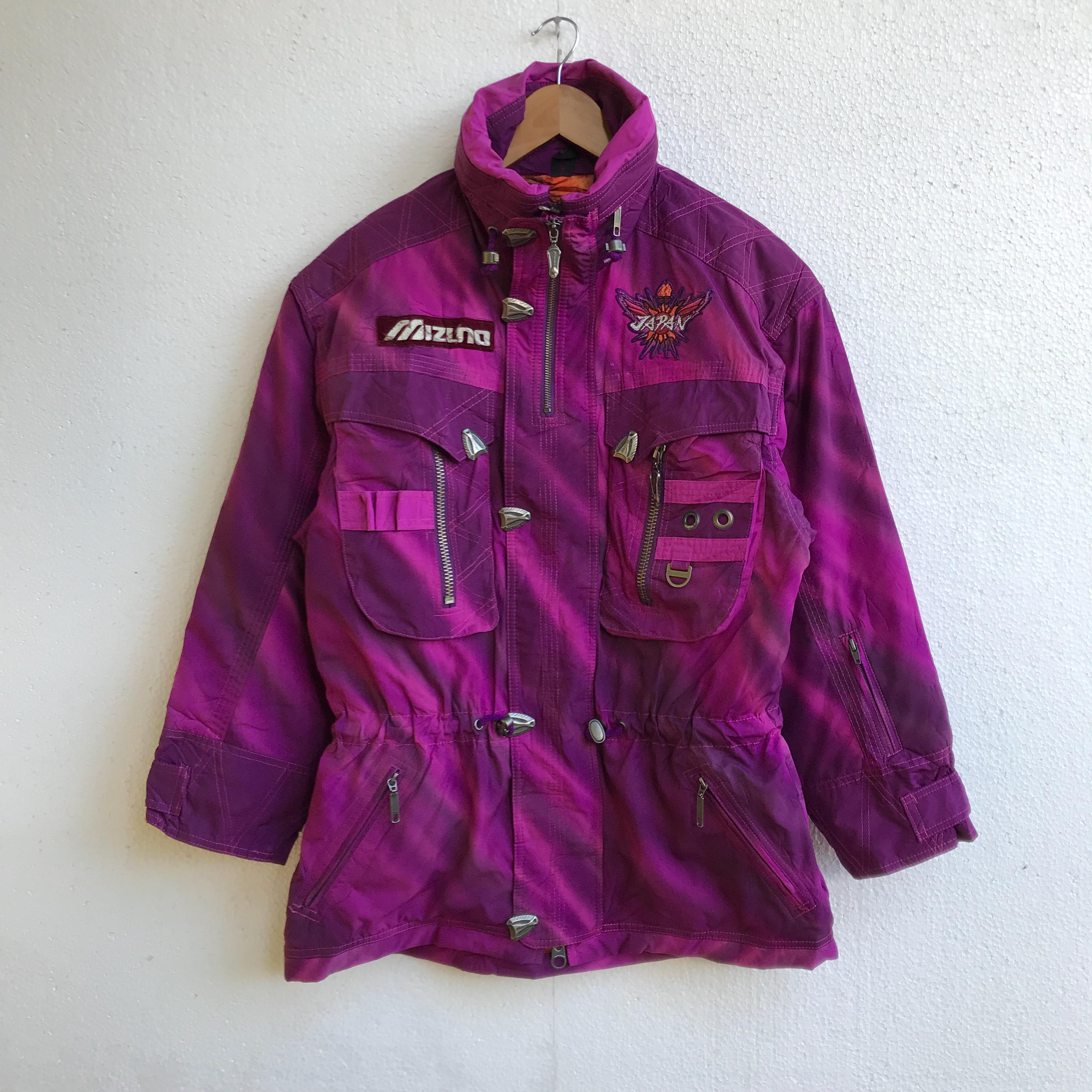 Medium, Vintage Mizuno World Sports Winter Jacket, Purple Magenta