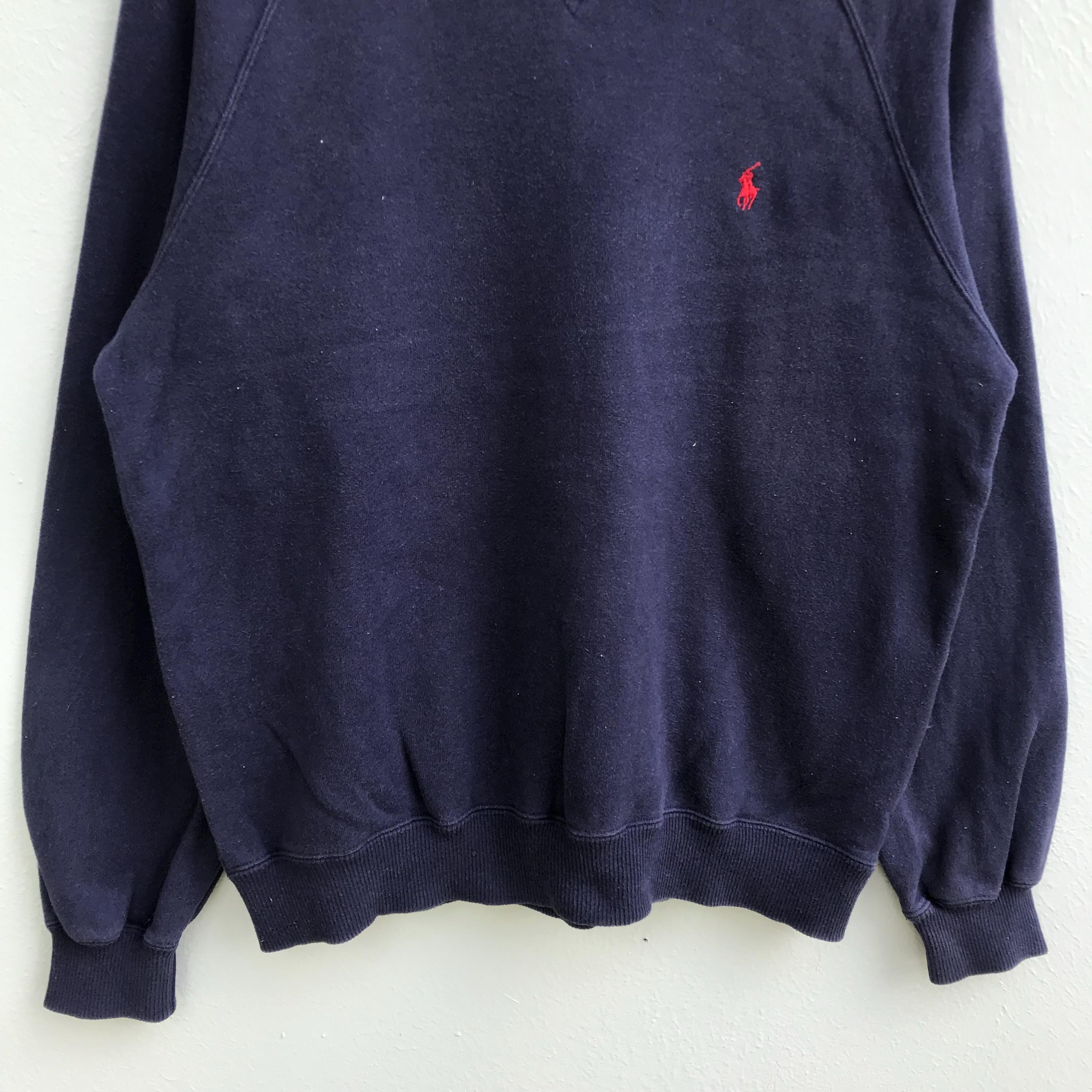 トップス 90s Ralph Lauren Sweatshirt Navy vintage Medium, Vintage Polo Ralph Lauren Sweatshirt Navy Blue Crewneck