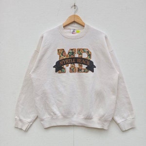 Vintage Myrtle Beach Sweatshirt Myrtle Beach Crewneck Myrtle Beach Pullover Myrtle Beach South Carolina Embroidered Logo Size Large