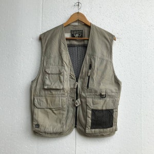 Vintage Lonely Wolf Tracey Vest, Unique Utility Vest for Men & Women, Vintage Utility Vest with Pockets, Classic Vintage Fashion XLarge