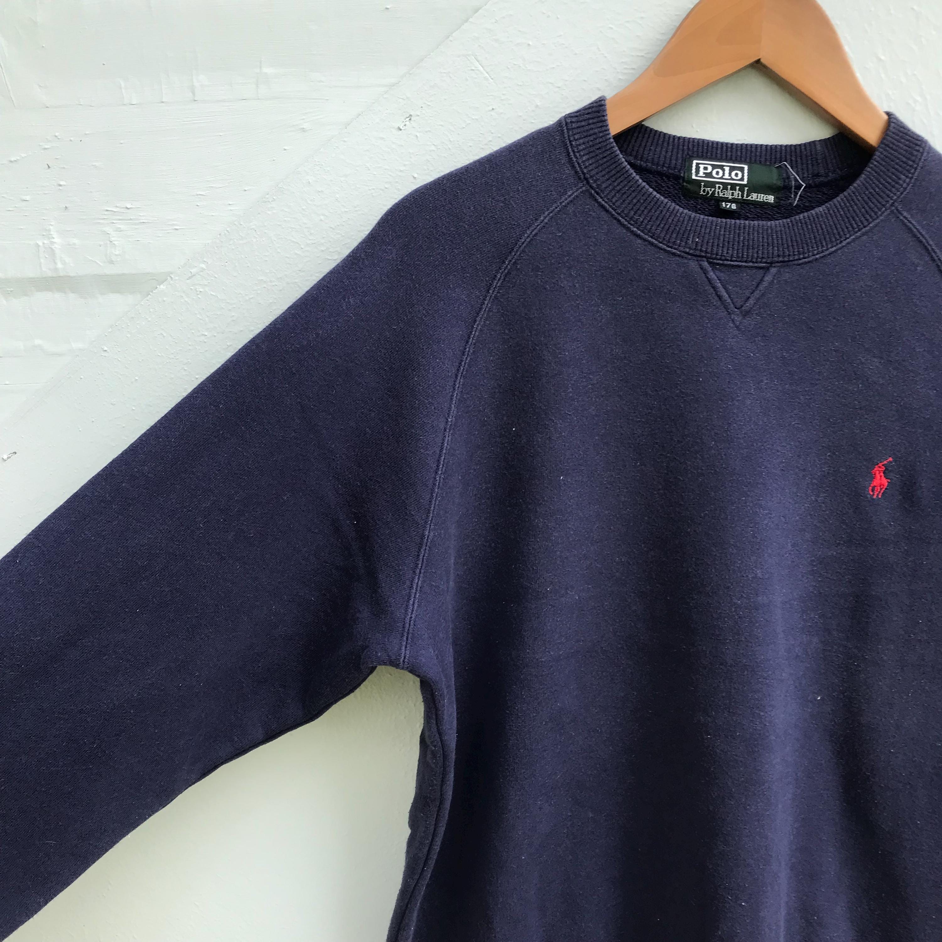 Medium, Vintage Polo Ralph Lauren Sweatshirt Navy Blue Crewneck 