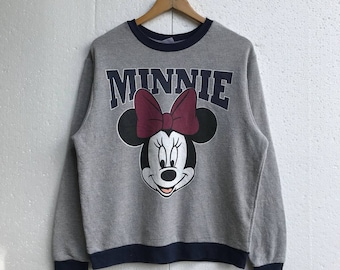 Vintage Disney Minnie Mouse Cartoon Sweatshirt, Retro Disney Apparel, Cute Graphic Sweater,  Casual Fashion Crewneck Sweater