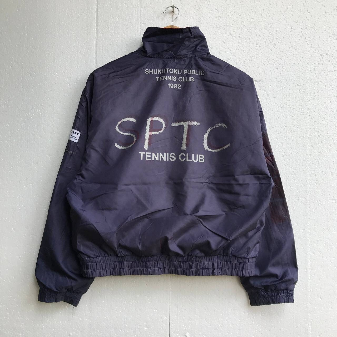 Medium, Vintage Style 90s Tennis Windbreaker Jacket, SPTC