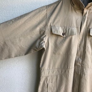 Vintage quiksilver tactical jacket khaki cotton parka hidden hoodie jacket button up image 4