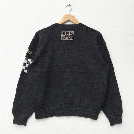 【2plan】Racer Sporty Jersey Sweatshirt Vintage Deux Plan Racing Team Sweatshirt, Classic Motorsport