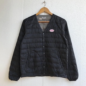 Vintage Even River Black Puffer Coat, Snap-Back Quilted Jacket, Retro Winter Outerwear