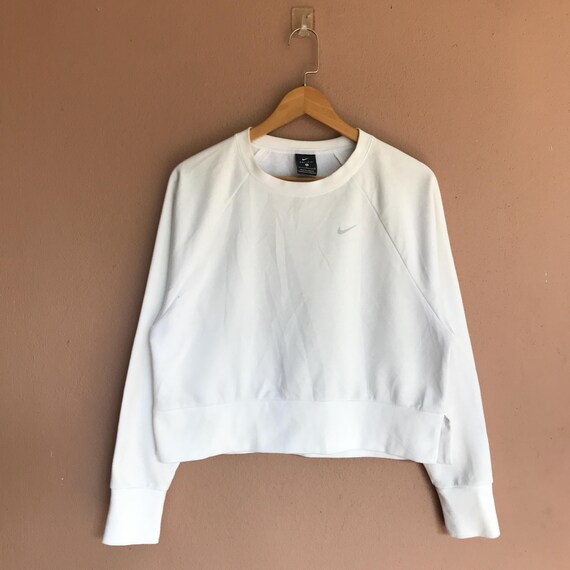 white cropped nike jumper