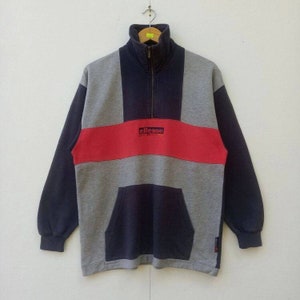 Vintage Ellesse Perugia Italia Grey Sweatshirt Size Medium Ellesse Crewneck Ellesse Sweater Colorblock Spell Out Embroidered Ellesse Perugia
