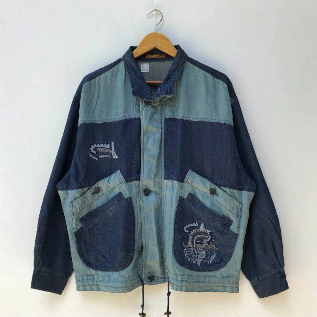 90s lancel old jacket outer 短丈 ボンバージャケット Vintage Lancel Paris Multicolor Jacket With Unique Stitch Logo