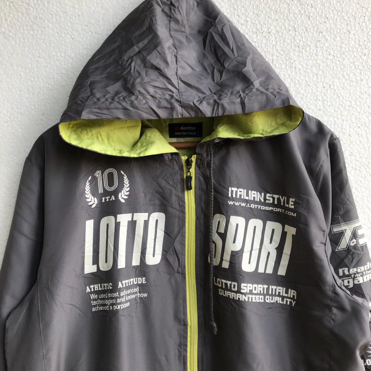 Lotto Italian Sport Design Windbreaker Hoodie, Athletic Jacket for 