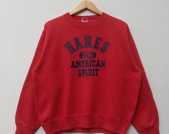 Vintage Hanes North Carolina Crewneck Sweatshirt Red Pullover